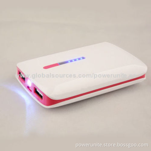 Popular Portable Charger with Dual-USB Output, 5V DC/1A Input Voltage